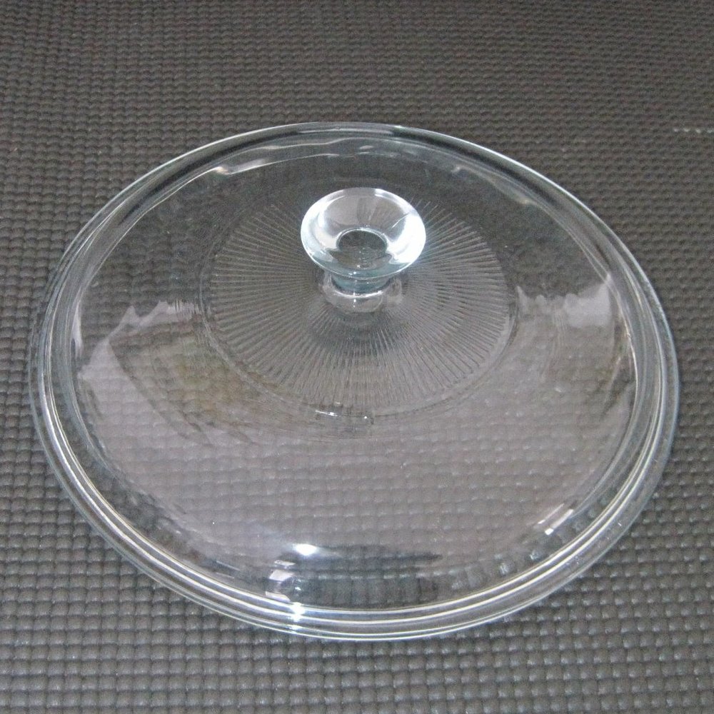 Lid (only) 8 5/8” Fits Vintage 1 1/2 Qt (J2429)) Glasbake GREEN DAISY Casserole